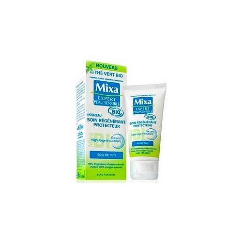 Soin de Nuit Protecteur Régénérant BIO MIXA Thé Vert 50ml