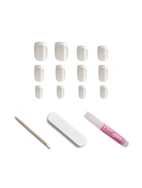 Kit faux ongles French manucure x12